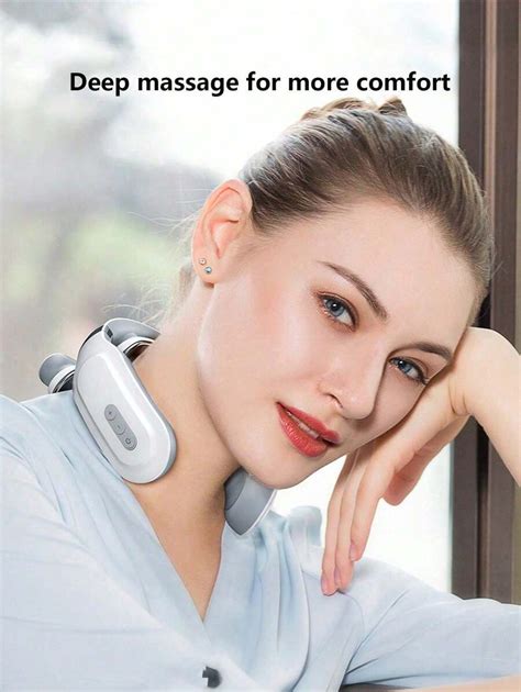 Smart Wireless Neck Massager Electric Pulse Massage Therapy Device With