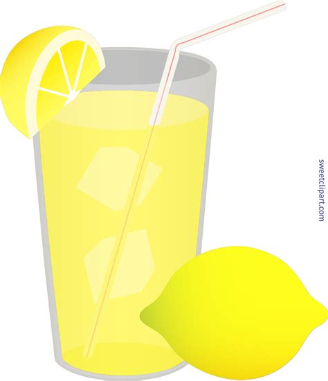 Download Iced Lemonade Glass Straw Lemon Wedge Clip Art Cup Of Lemonade Clipart Hd