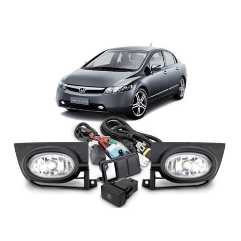 Kit Farol Neblina Milha Honda New Civic G8 2006 até 2008 Submarino