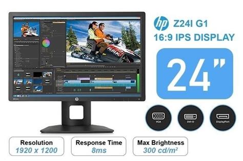 HP Z Display Z24i 24 Inch IPS LED Backlit Monitor Computers Tech