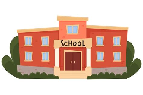 Premium Vector School The Building Of An Educational Institution