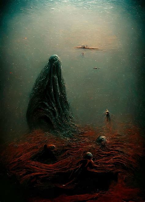 'Thalassophobia' Poster, picture, metal print, paint by Seiðr | Displate