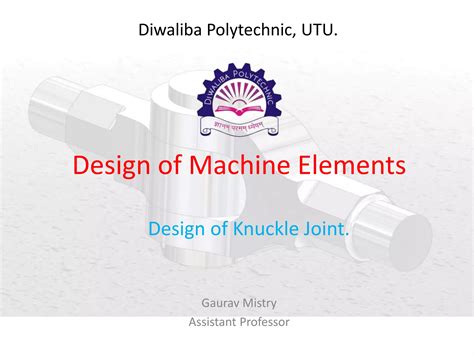 Design Of Knuckle Joint May 2020 PPT