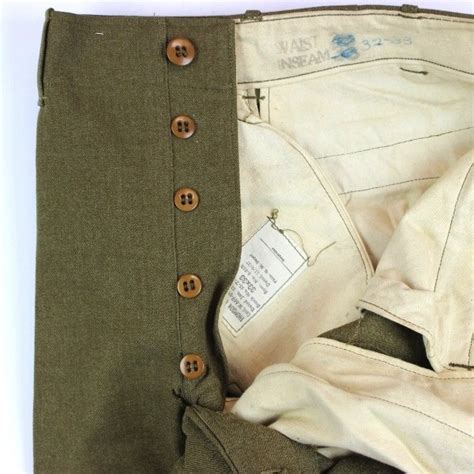 44th Collectors Avenue M1937 OD Mustard Wool Serge Field Trousers