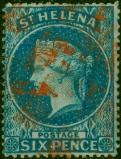 St Helena 1861 6d Blue Sg2 Fine Used Stampempire Philatelists