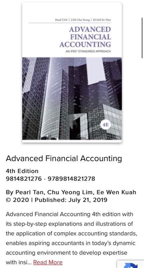 Advanced Financial Accounting 4th Edition An Ifrs Standards Approach