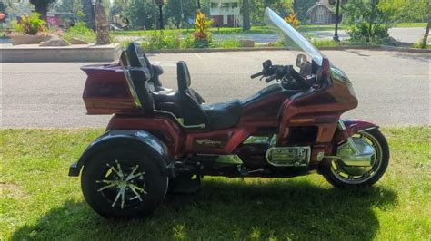 Bic Trikes 1995 Honda Goldwing With V Spoke Rims And Tires And Powder Coated Frame Youtube