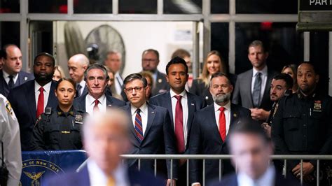 Trump Flanked By Strong Showing Of Gop Allies Amid Cohen S Testimony In Ny V Trump Trial