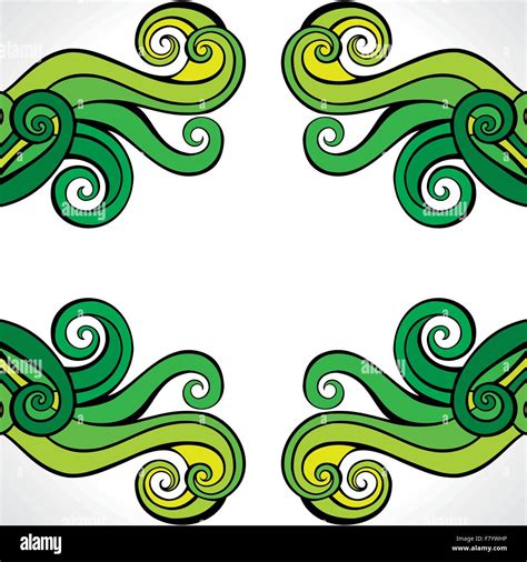 Green-yellow abstract swirl background pattern Stock Vector Image & Art ...