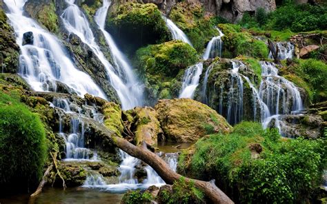 Fondos De Pantalla Cascada Musgo Rocas Paisajes Naturales X