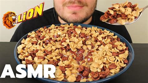 Asmr Lion Chocolate Cereal And Milk Mukbang Crunchy Asmr Eating No