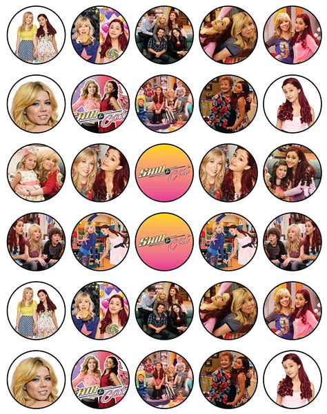 Buy X Edible Cupcake Toppers Themed Of Sam And Cat Collection Of