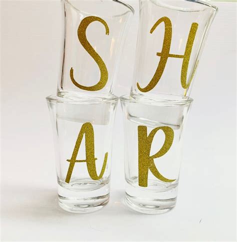 Initial Shot Glass Personalized Shot Glass With Initial Etsy