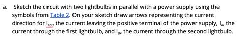 Solved Table 2: Electrical Symbols for voltmeter, ammeter, | Chegg.com