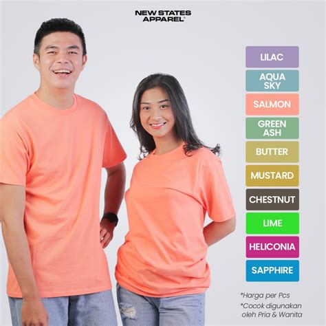 Jual New States Apparel Kaos Polos Pria Dan Wanita Lengan Pendek