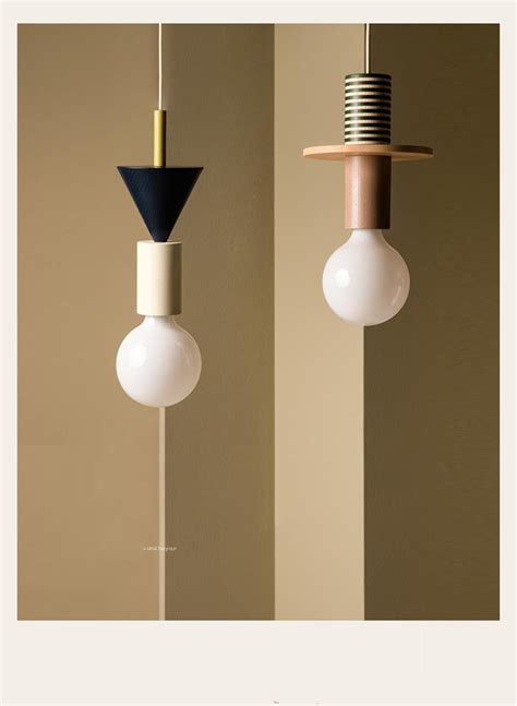 Jenga Colored Wood Blocks Led Pendant Light