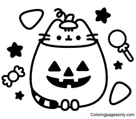 Pusheen Coloring Pages Free Printable GBcoloring, 56% OFF