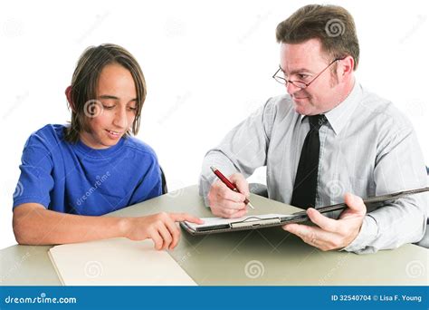 Friendly School Guidance Counselor Stock Photo Image Of Session