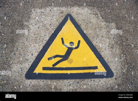 Danger Of Slipping Sign Stock Photo Alamy