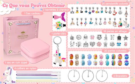 AUTTOYS Cadeau Fille 5 13 Ans Jouet Kit Fabrication Bracelet Bijoux