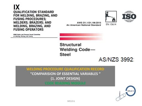 Comparision Of Welding Procedure Qualification Records Essential Variables Mod 1 Ppt