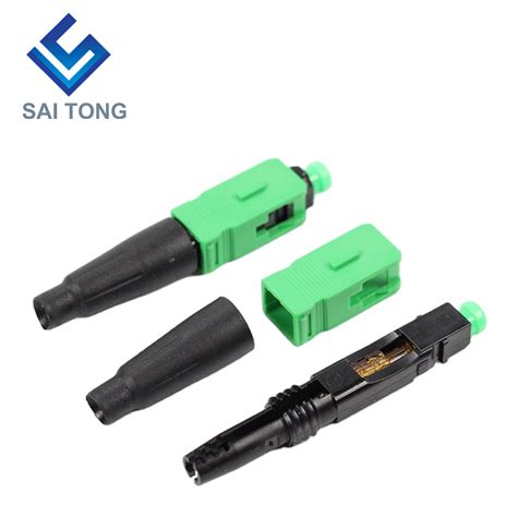 Costumbre Conector R Pido De Fibra Ptica Saitong Ftth Sc Apc Cable De