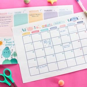 Monthly Weekly Planner A4 Sheets to Download and Print at Home - Etsy