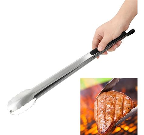 Pegador Carne Churrasco Inox Pinça Profissional Longo Mercado Livre