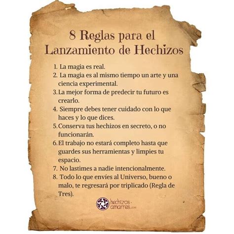 Reglas Para El Lanzamiento De Hechizos Hechizos De Magia Echizos Y