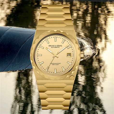 Nuevo Reloj Dorado Specht S Hne De 37MM Relojes De Lujo Para Hombre