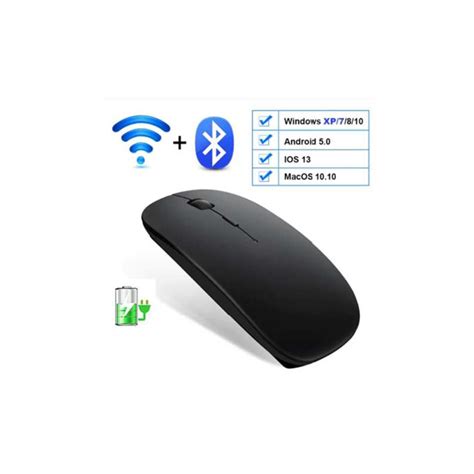 Souris Optique Bluetooth Rechargeable Sans Fil Usb 2 4 Ghz Silencieuse Ergonomique Pour