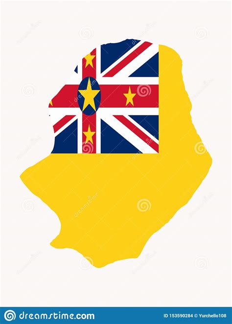 Map And Flag Niue Of Vector Eps Stock Vector Illustration Of Nation