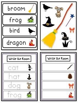 Room on a Broom printable center activities and worksheets by Nomadic Bee