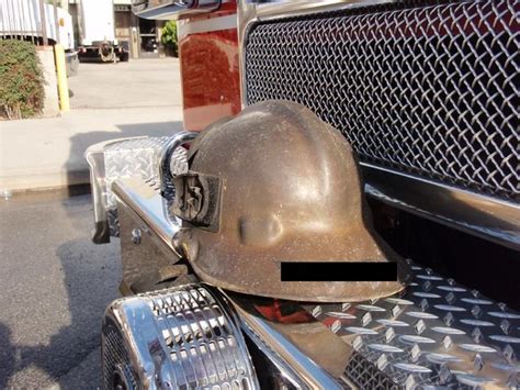 Melted Helmet One Los Angeles Firefighter Was Burned Battl Flickr