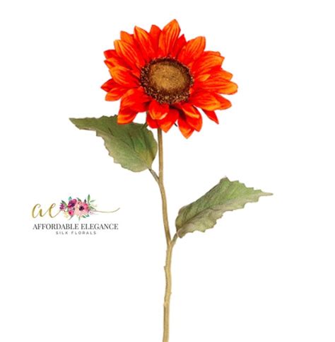 Artificial Long Stem Orange Sunflowers 24 Long - Etsy