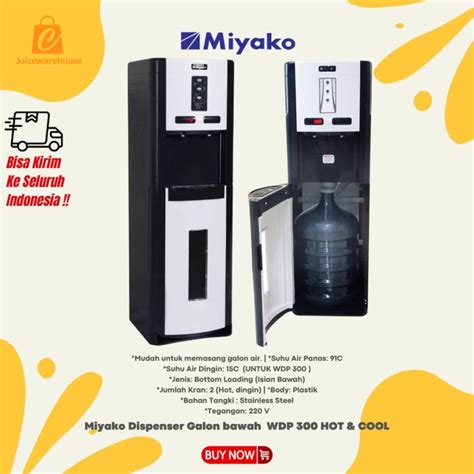 Miyako Dispenser Galon Bawah WDP HOT COOL Lazada Indonesia