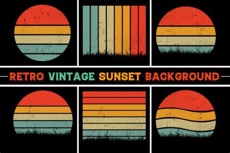 Vintage Sunset Grunge Background Graphic By T Shirt Design Bundle