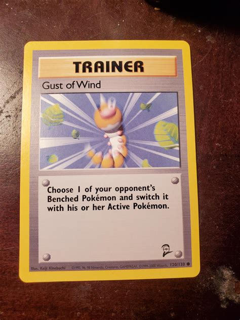 Gust Of Wind Ungraded Pokemon Base Set 2