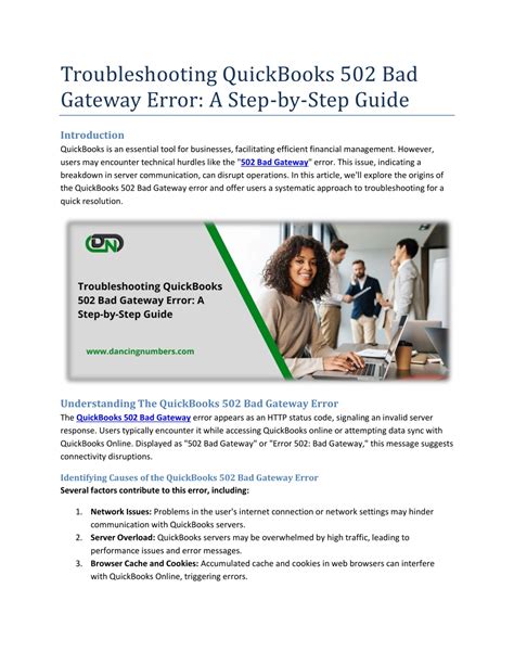 Ppt Troubleshooting Quickbooks Bad Gateway Error A Step By Step