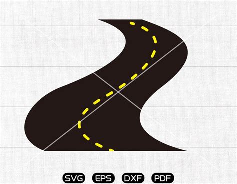 Road Street Highway Svg Clipart Cricut Silhouette Cut Files Etsy