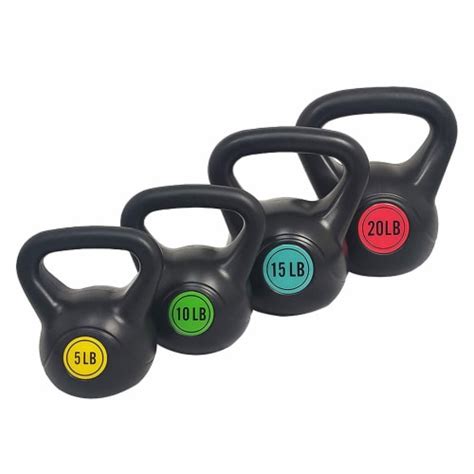 BalanceFrom Fitness Home Gym Vinyl Coated Solid Cast Iron Kettlebell