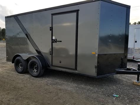 7x14 Charcoal Gray Blackout Cargo Trailer. (ad 722) - USA Cargo Trailer