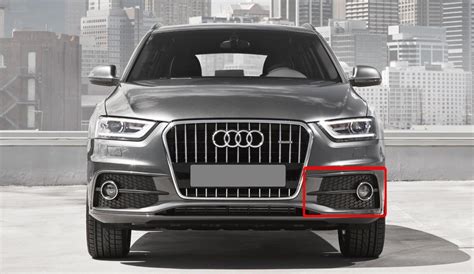 New Genuine Audi Q U Front Bumper Fog Light Grill Satin Black Left N