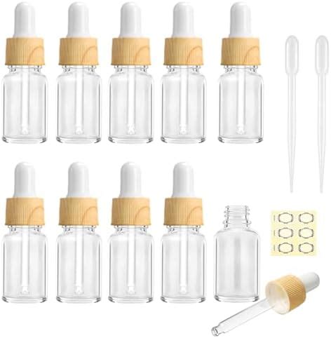 Jamhoodirect Pcs Ml Clear Glass Bottles With Dropper Pipettes