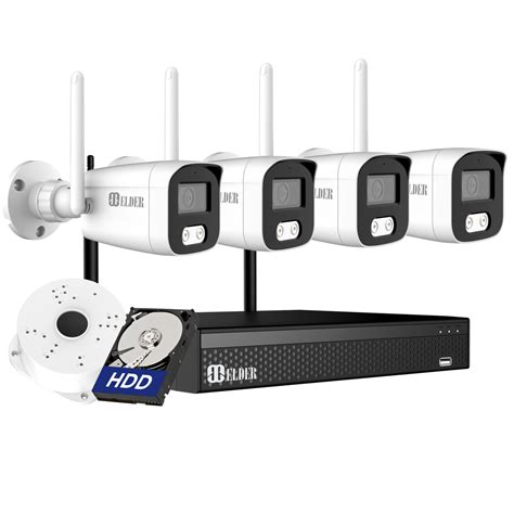 4K WiFi Security Camera System 1TB - Certified Open Box, Semi Wireless