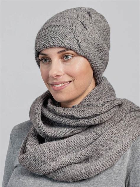 Ensemble Snood Bonnet Moyna Made In Ue Gris Fonc Kiabi