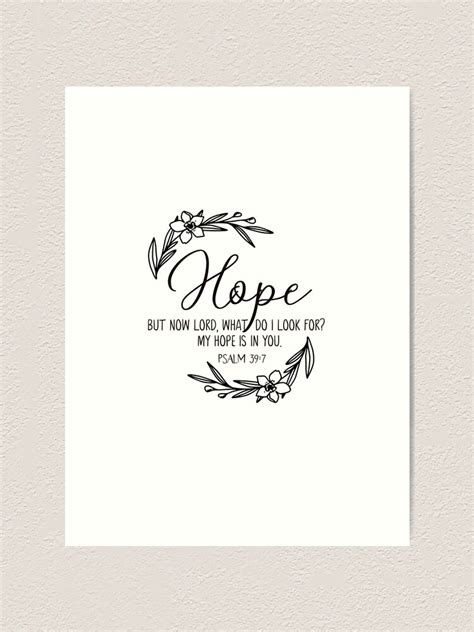 "Hope Quote, Hope Bible Verse, Hope Wall Art, Scripture Wall Art ...