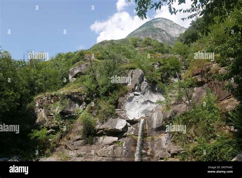 Grande Cascade De Osogna Is A Waterfall In Ticino Switzerland Stock