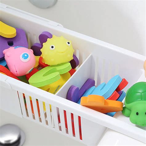 Honana BX-592 Adjustable Kids Bath Tub Shower Toy Organizer Basket ...