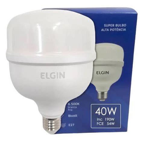 Lâmpada Led 40w Alta Potência Bulbo E27 6500k Elgin Bopalux